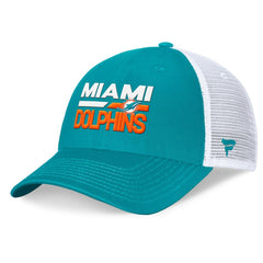 Miami Dolphins Upper Trucker Adjustable Hat Aqua/White
