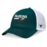 Philadelphia Eagles Upper Trucker Adjustable Hat Midnight Green/White