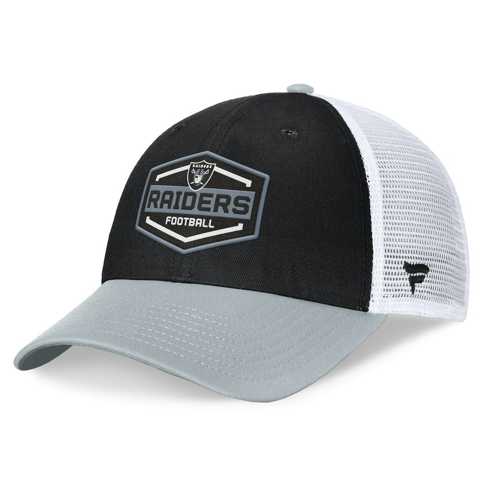 Las Vegas Raiders Bench Trucker Adjustable Hat Black/Silver