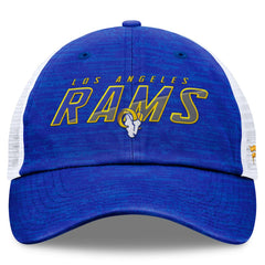 Los Angeles Rams Challenge Trucker Adjustable Hat Heather Royal