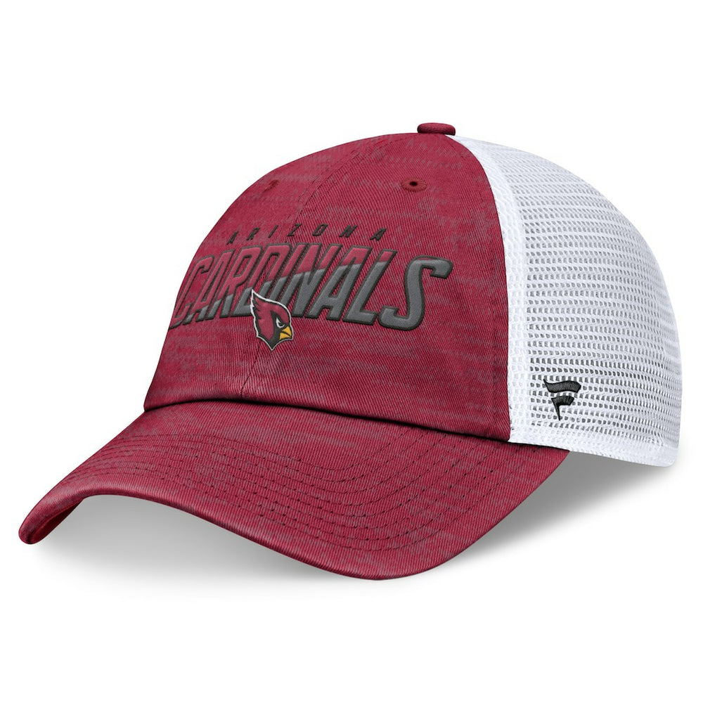 Arizona Cardinals Challenge Trucker Adjustable Hat Heather Cardinal