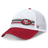 San Francisco 49ers Flawless Stripe Adjustable Hat White/Scarlet