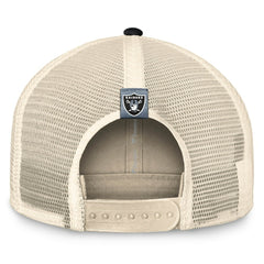 Las Vegas Raiders Diamond Stripe Trucker Adjustable Hat Natural/Black
