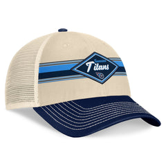 Tennessee Titans Diamond Stripe Trucker Adjustable Hat Natural/Navy