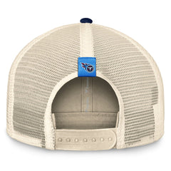 Tennessee Titans Diamond Stripe Trucker Adjustable Hat Natural/Navy