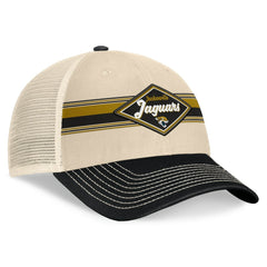 Jacksonville Jaguars Diamond Stripe Trucker Adjustable Hat Natural/Black
