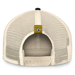 Jacksonville Jaguars Diamond Stripe Trucker Adjustable Hat Natural/Black