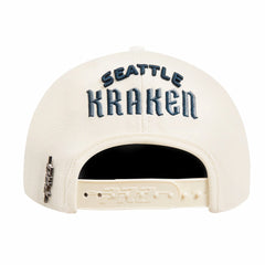 NHL Seattle Kraken Pro Standard Retro Classic Logo Snapback Hat - Cream