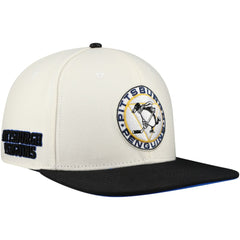NHL Pittsburgh Penguins Pro Standard Retro Classic Logo Snapback Hat - Cream