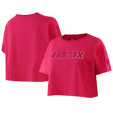 Boston Red Sox Pro Standard Women's Triple Pink Boxy Cropped T-Shirt - Pink T-shirts
