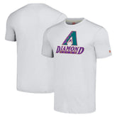 Arizona Diamondbacks Homage Hand-Drawn Logo Tri-Blend T-Shirt - Gray T-shirts