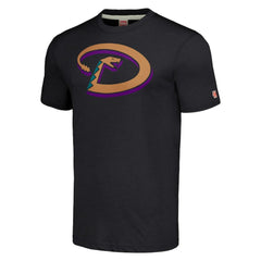 Arizona Diamondbacks Homage Hand-Drawn Logo Tri-Blend T-Shirt - Heather Charcoal T-shirts