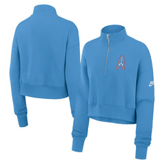 Tennessee Titans Women's Rewind Phoenix Half-Zip Sweatshirt Light Blue