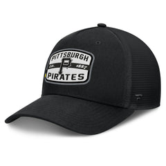 Pittsburgh Pirates Fanatics Team Patch A-Frame Trucker Snapback Hat - Black Hats