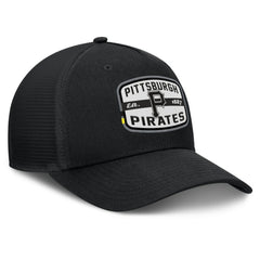 Pittsburgh Pirates Fanatics Team Patch A-Frame Trucker Snapback Hat - Black Hats