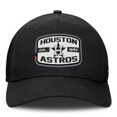 Houston Astros Fanatics Team Patch A-Frame Trucker Snapback Hat - Black Hats