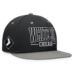Chicago White Sox Fanatics Fundamental Bold Snapback Hat - Black/Gray Hats