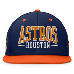 Houston Astros Fanatics Fundamental Bold Snapback Hat - Navy/Orange Hats