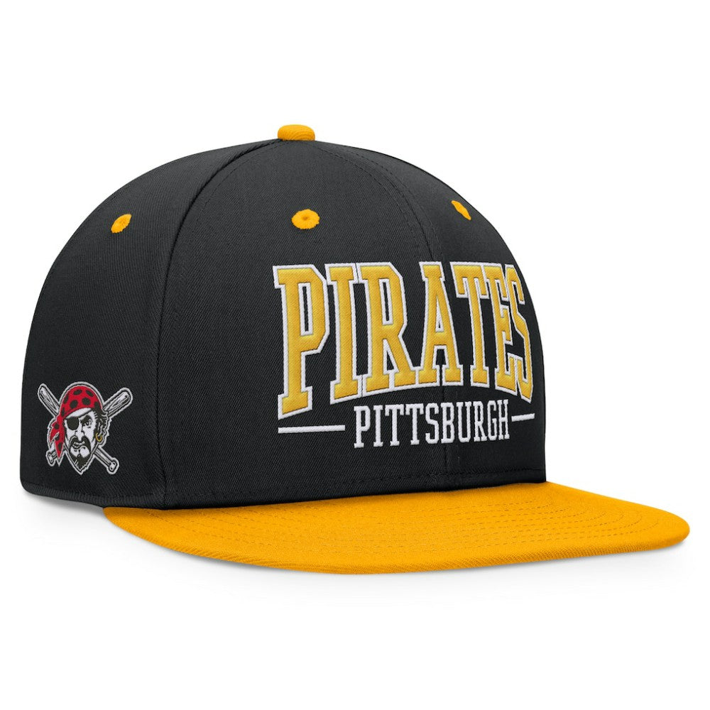 Pittsburgh Pirates Fanatics Fundamental Bold Snapback Hat - Black/Gold Hats