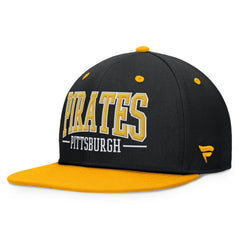Pittsburgh Pirates Fanatics Fundamental Bold Snapback Hat - Black/Gold Hats