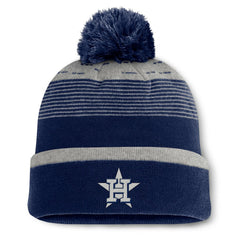 Houston Astros Fanatics Fundamental Gradient Cuffed Knit Hat with Pom - Navy Hats