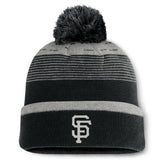 San Francisco Giants Fanatics Fundamental Gradient Cuffed Knit Hat with Pom - Black Hats