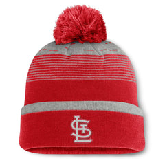 St. Louis Cardinals Fanatics Fundamental Gradient Cuffed Knit Hat with Pom - Red Hats