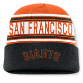 San Francisco Giants Fanatics Fundamental Team Stripe Cuffed Knit Hat - Black Hats