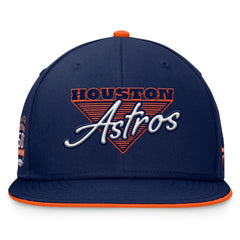 Houston Astros Fanatics Fundamental Tri-Script Fitted Hat - Navy Hats