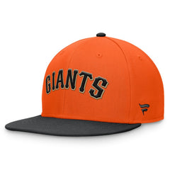 San Francisco Giants Fanatics Fundamental Two-Tone Fitted Hat - Orange/Black Hats