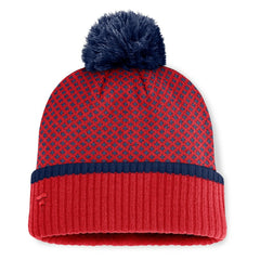 St. Louis Cardinals Fanatics Women's Fundamental Jacquard Cuffed Knit Hat with Pom - Red Hats