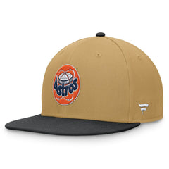Houston Astros Fanatics Heritage Two-Tone Fitted Hat - Khaki/Black Hats