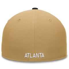 Atlanta Braves Fanatics Heritage Two-Tone Fitted Hat - Khaki/Black Hats