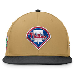 Philadelphia Phillies Fanatics Heritage Two-Tone Fitted Hat - Khaki/Black Hats