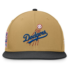 Los Angeles Dodgers Fanatics Heritage Two-Tone Fitted Hat - Khaki/Black Hats