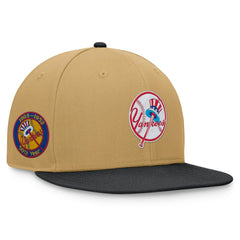 New York Yankees Fanatics Heritage Two-Tone Fitted Hat - Khaki/Black Hats