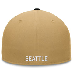 Seattle Mariners Fanatics Heritage Two-Tone Fitted Hat - Khaki/Black Hats