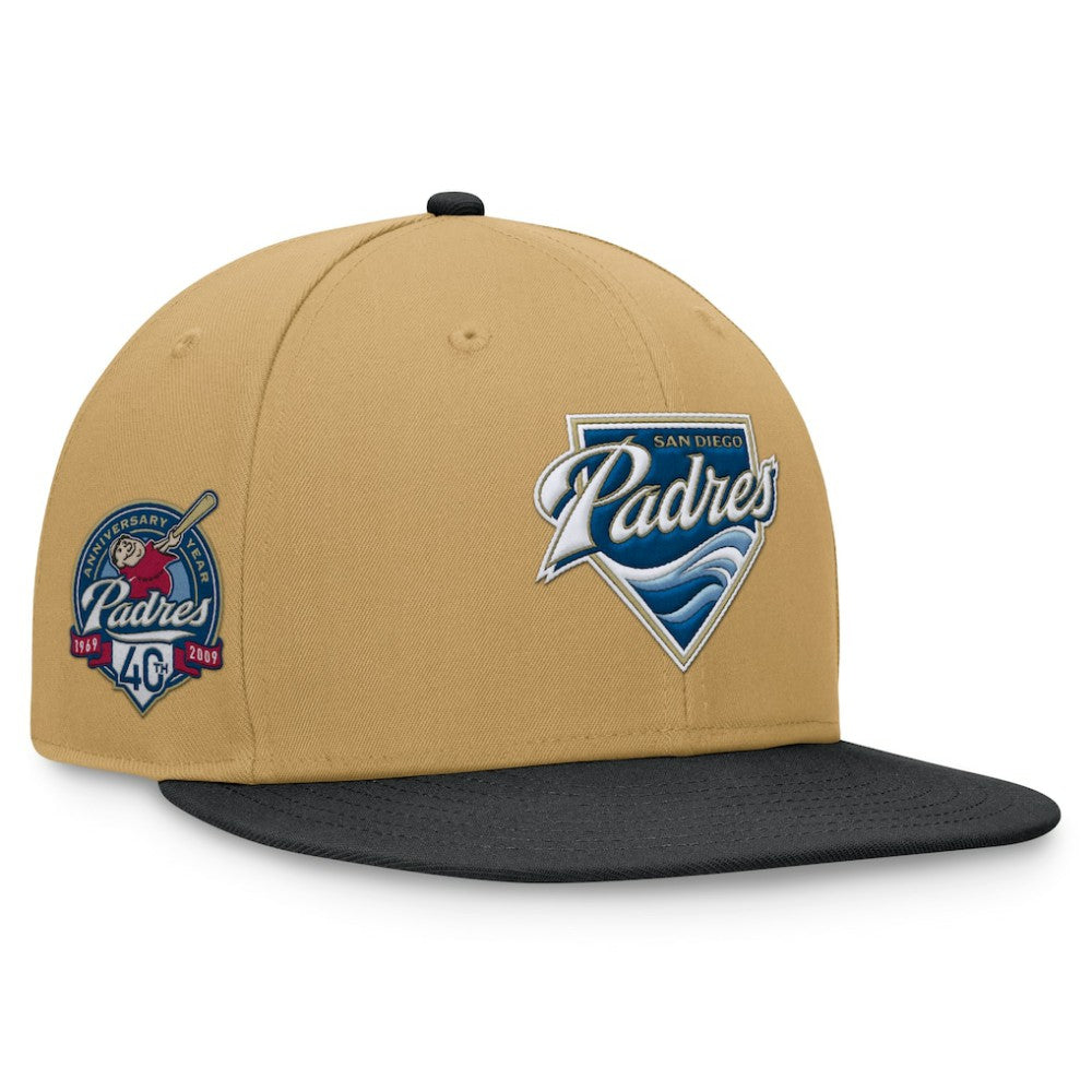 San Diego Padres Fanatics Heritage Two-Tone Fitted Hat - Khaki/Black Hats