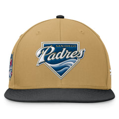 San Diego Padres Fanatics Heritage Two-Tone Fitted Hat - Khaki/Black Hats