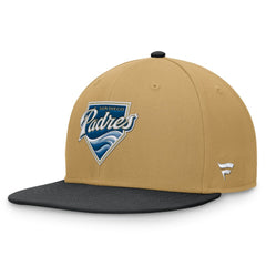 San Diego Padres Fanatics Heritage Two-Tone Fitted Hat - Khaki/Black Hats