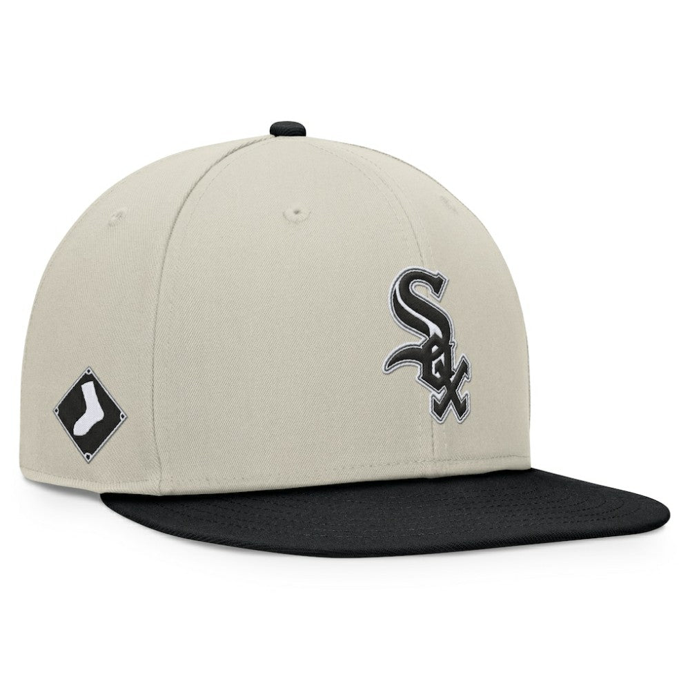 Chicago White Sox Fanatics Team Two-Tone Snapback Hat - Khaki/Black Hats