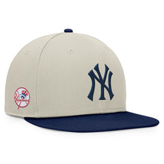 New York Yankees Fanatics Team Two-Tone Snapback Hat - Khaki/Navy Hats