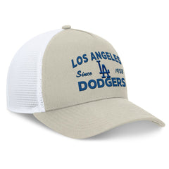 Los Angeles Dodgers Fanatics A-Frame Trucker Adjustable Hat - Stone Hats