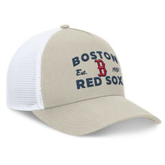 Boston Red Sox Fanatics A-Frame Trucker Adjustable Hat - Stone Hats