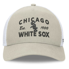 Chicago White Sox Fanatics A-Frame Trucker Adjustable Hat - Stone Hats