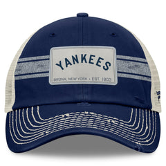 New York Yankees Fanatics Heritage Stripe Trucker Adjustable Hat - Navy/Natural Hats
