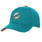 Miami Dolphins Youth Team Pre-Curved Adjustable Hat Aqua