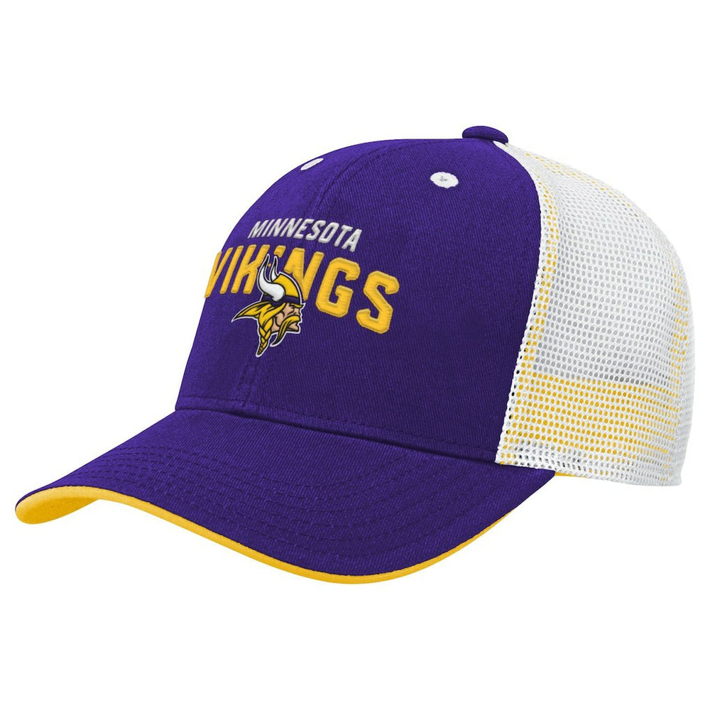 Minnesota Vikings Youth Core Lockup Trucker Adjustable Hat Purple