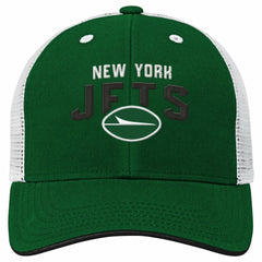 New York Jets Youth Core Lockup Trucker Adjustable Hat Green