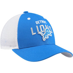 Detroit Lions Youth Core Lockup Trucker Adjustable Hat Blue